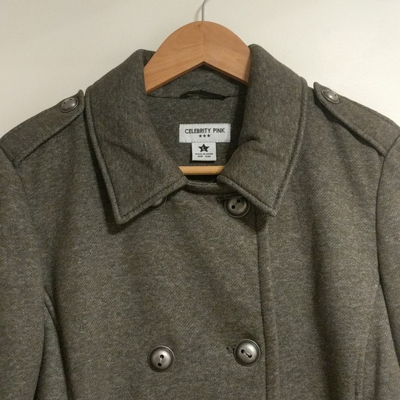 Vintage Charcoal Grey Double Breasted Peacoat - Picture 4 of 7